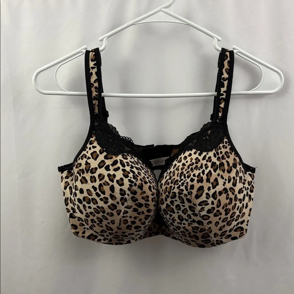Lane Bryant Cacique 40DDD Leopard Plunge bra - Picture 2 of 6